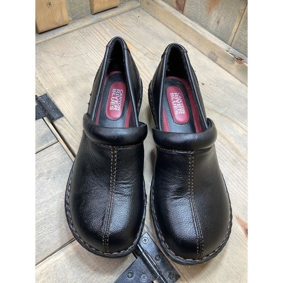 Womens Canyon River Blues Black Coby Slip On Clogs US6.5M Worn Once - Picture 3 of 8